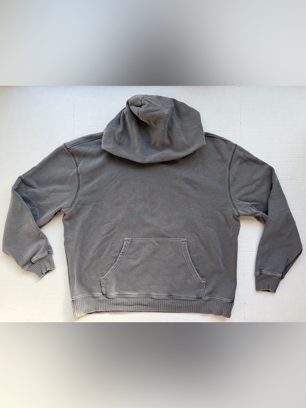 Elwood Men's Gray Organic Cotton Fleece Hoodie Pullover Long Sleeve Size L